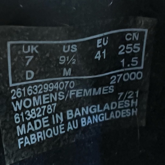 CLARKS AIRABELL MID SLIP ON SUEDE LEATHER WEDGE SHOES BLACK Size 9.5 - Picture 4 of 12